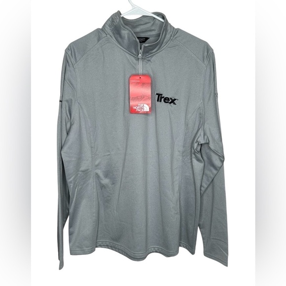 New The North Face Women’s Gray Tech 1/4 Fleece Pullover Size XXL BNWT TREX - Picture 1 of 7